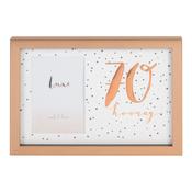 Luxe Rose Gold 70th Birthday Frame 4"x 6"