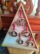 Wooden Christmas Tree Hanging Ornaments image