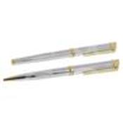 Stratton Rollerball &amp; Ballpoint Pen Set - Silver &amp; Gold