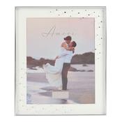 Amore Silverplated Box Frame with Crystals 8"x10"