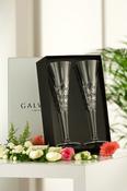 Galway Crystal Longford Romance Flute PAIR