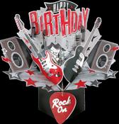 General Birthday Pop up Card Rock On
