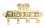 Brass Bless This Home Key Holder