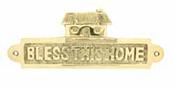 Brass Bless this Home Plaque