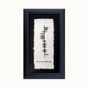 Ogham buíochas - Gratitude Frame Large