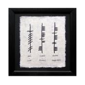 Ogham - Love - Family - Happiness small triple