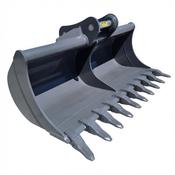 20t 80mm Pins 7ft Strickland Ditching Bucket With Teeth - Buckets.ie