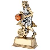 Female Basketball Figure with Star Backing image