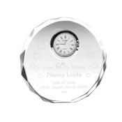 Clear Glass Round Clock