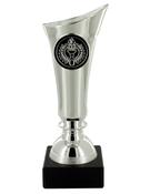 Silver Plastic Cup On black Marble Base image