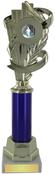 Gold Fan &amp; Ribbon Trophy image