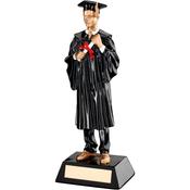 Gold Resin Male Graduate Trophy image