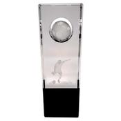 Crystal Soccer Award With Black Base image