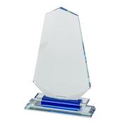 Glass Plaque On Blue Trim Base image