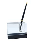 Black And Clear Glass Pen Holder image