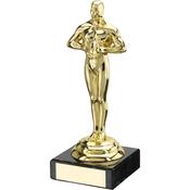 Gold Plastic And Marble Achievement Trophy image