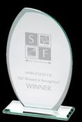 Jade Glass Plaque with Frosted Sides image