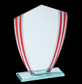 Jade Red/Clear Glass Plaque image