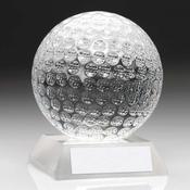 Clear Glass Golf Ball on Base image