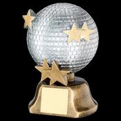 Silver Glitter Ball with Stars