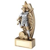 Female Football Figure on Star Net Backing image