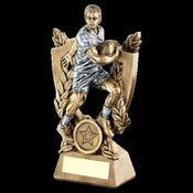 Male Rugby Player on Shield and Wreath image