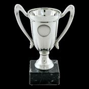 Silver Trophy With Winged Handles image