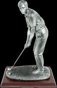 Silver Golfing Figurine