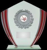 Red/Mirror Glass Plaque image