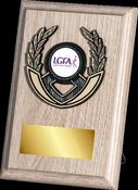 Oak Plaque with Black/Gold Trim image
