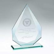 Jade Glass Diamond with Silver Edges