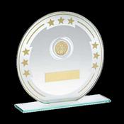 Jade Glass Round Plaque with Cricket Insert