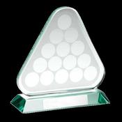 Jade Glass Pool/Snooker Balls in Triangle