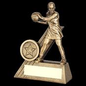 Bronze/Gold Female Netball Mini Figure