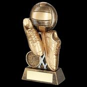 Netball Trainers and Ball on Riser