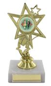 Gold Finish Star Design Trophy image