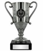 Silver Plastic Cup on Black Marble Base image