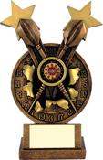 Bronze Resin Two Star Dart Trophy image