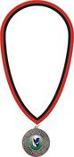 10mm Clip On Ribbon - Black &amp; Red