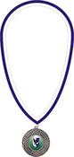 22mm Clip On Ribbon - Blue &amp; White image