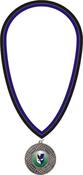 22mm Clip 0n Ribbon - Blue &amp; Black image