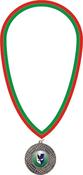 10mm Clip On Ribbon - Red, Green and White image