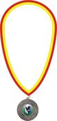 10mm Clip On Ribbon - Red &amp; Yellow image