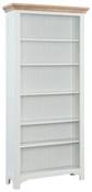 Eden Oak Tall Bookcase - Light Grey | Oak image