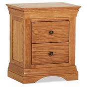 Delta Oak Two Drawer Bedside Locker image