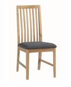 Dunmore Oak Dining Chair - Padded Faux Leather Seat image