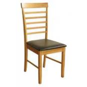Hanover Dining Chair - Black Faux Leather Seatpad - Light | Dark image