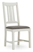 Eden Oak Padded Dining Chair - Light Grey | Oak