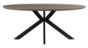 Manhattan Oval 1.8 Metre Dining Table - Grey | Oak | Light Walnut image