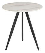 Circe White Marbled Glass Lamp Table image